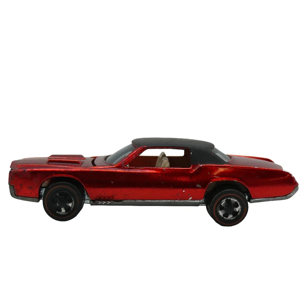 Vintage 1968 Mattel Hot Wheels Red Custom Eldorado Redline Diecast Toy Car